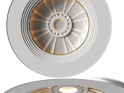 Modern Ceiling Recessed Light With Circular Design And Warm LED Illumination 3d model
