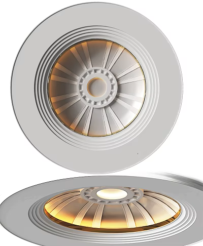 Modern Ceiling Recessed Light With Circular Design And Warm LED Illumination 3d model