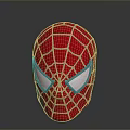 Red Web Pattern Spider Man Mask for Cosplay as Superhero Costume Accessory