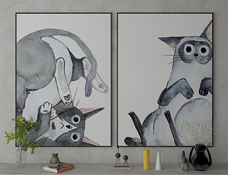 Modern Animal Painting Children's Decorative Painting 3d model