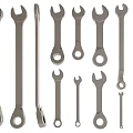 Hardware Tools Set Including Various Sizes Combination Wrenches for Home Use 3d model