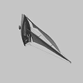 Eclipse Catamaran Sailboat With White Hull Black Sails YF 74005 Pontoons 3d model
