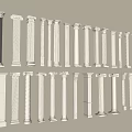 Roman Columns In Various Classical Styles For Architectural Decorative Design 3d model