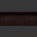 Building Exterior Wooden Bench with Slatted Design and Metal Support Legs for Outdoor Seating Areas