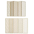 Decorative Room Divider With Multiple Panels And Geometric Patterns For Interior Design 3d model