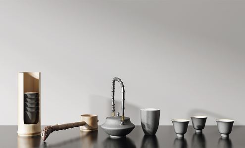 New Chinese Tea Set 3d model