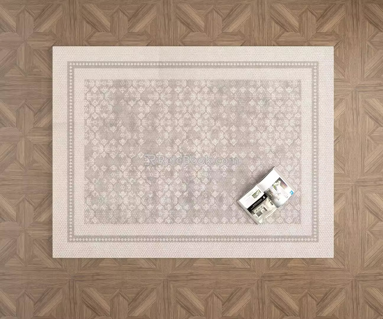 Modern Simple Rectangular Carpet for Living Room and Bedroom 3d model