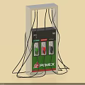 Primex Industrial Fuel Dispenser With Green Red Nozzles And Multiple Hoses