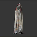 Elegant Halter Neck Floral Print Dress with Silver Gray Base and Red Green Accents