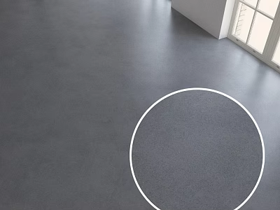 Gray Floor Surface With White Circle Mark In Modern Interior Space 3d model