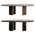 Nordic Simple Dining Table Simple Dining Table Wooden Dining Table 3d model