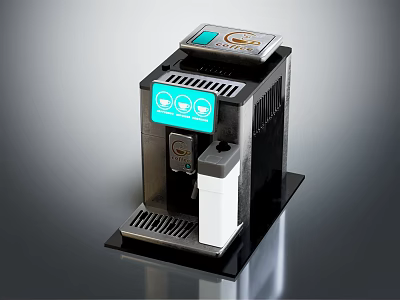 Modern Kitchen Coffee Machine With Digital Display Control Panel And Sleek Design 3d model