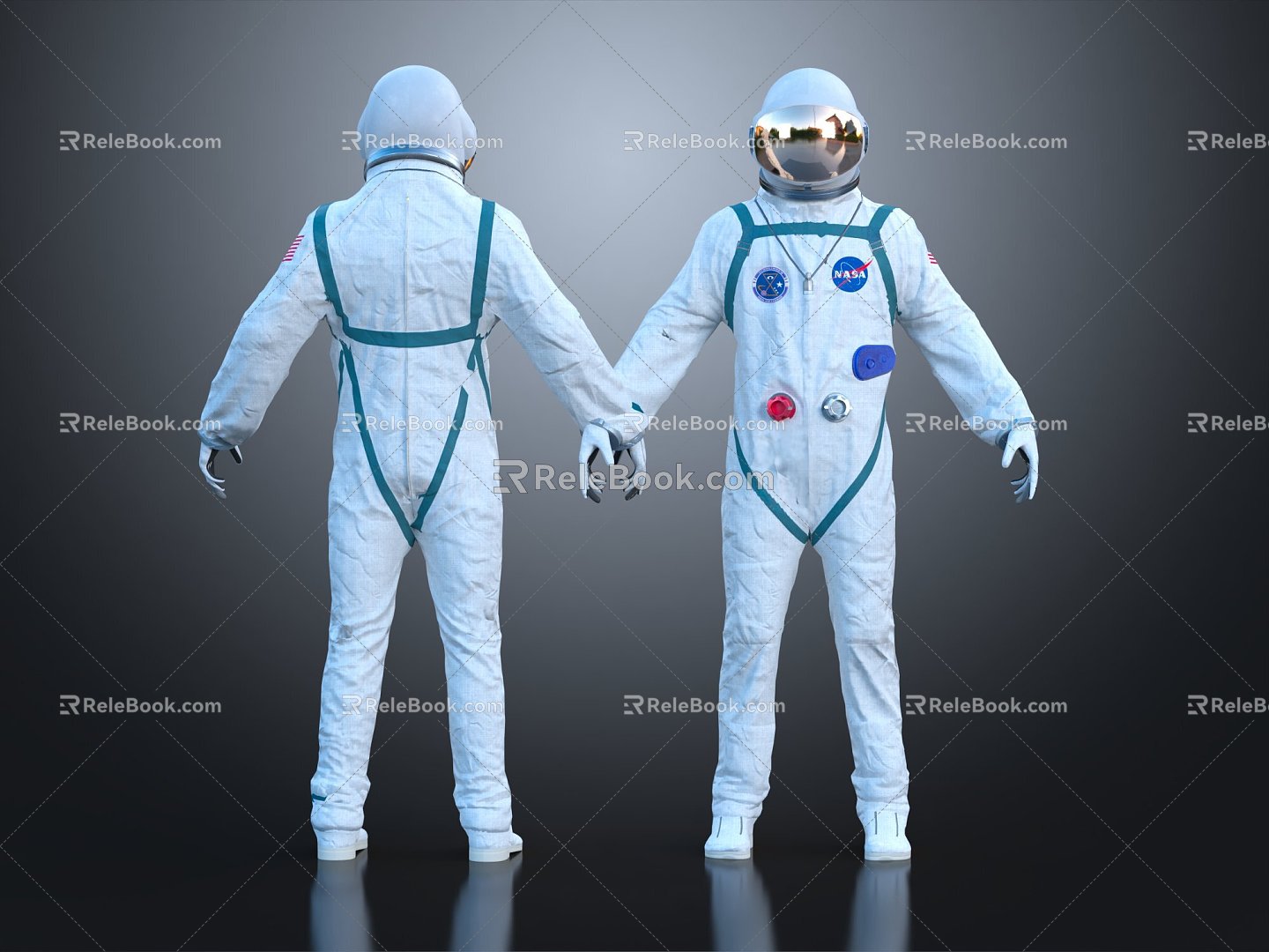 Modern Astronaut Spaceman Space Suit model