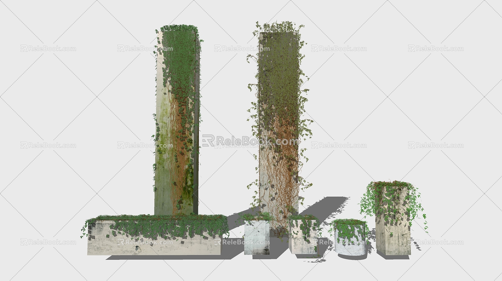 Modern Vine Green Plant Vine Creeper 3d model