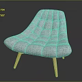 Modern Gray Fabric Chair With Tufted Design And Wooden Legs Contemporary Home Furniture