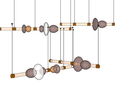 Modern chandelier glass chandelier combination model