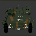 Military Armored Vehicle With Camouflage Paint And Top Mounted Weapon System