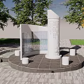 1337 Campus Culture Learning Inspirational Scroll Landscape 3d model