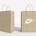 Eco Friendly Reusable Kraft Paper Bags With Stylish Nike Logo For Daily Use