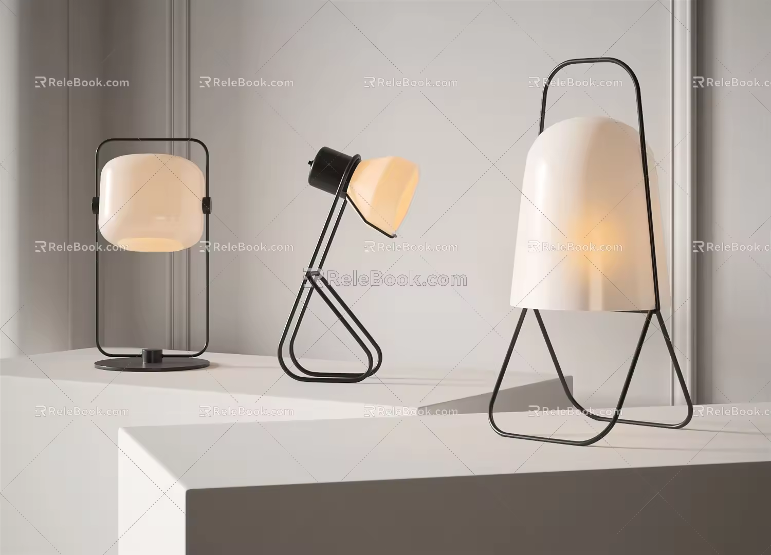 Modern table lamp 3d model