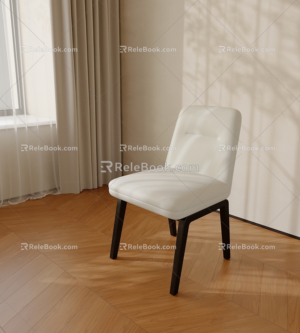 New Chinese Dining Chair Single Chair 3d model