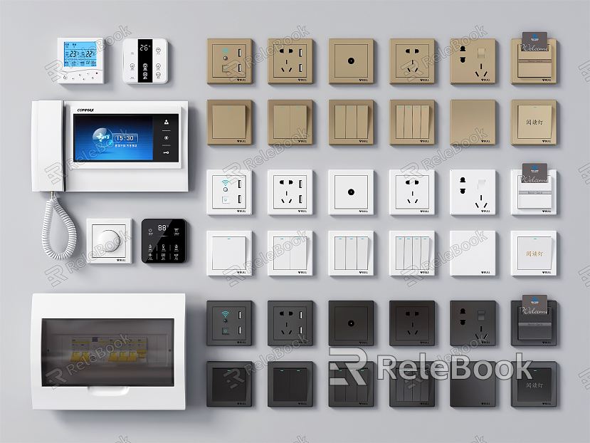 Modern switch switch socket panel weak box model