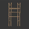 Vintage Wooden Shelf With Three Open Tiers And Natural Wood Design