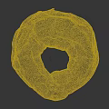 Freshly Baked Golden Ring Shaped Bread With Crusty Surface And Soft Inside
