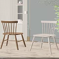 Modern Wooden Dining Chairs With Different Colors For Home Interior Design