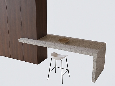 Modern Bar Chair Kitchen Bar 3d model