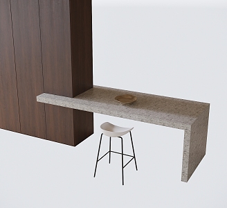 Modern Bar Chair Kitchen Bar 3d model