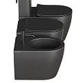 Modern Black And White Toilets With Sleek Design And Bathroom Fixtures