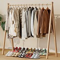 Hanger Clothes Sweater Shoes 3d model