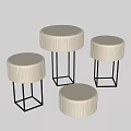 Round Table Round Stool Booth Display Table Round Table 3d model