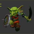 Modern Game Character Goblin Monster Alien 3d model
