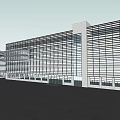 Modern factory warehouse 3d model