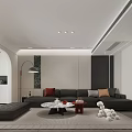 Modern Living Room Interior Design With TV Wall Sofa And Coffee Table Decor
