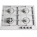 Durable Modern Kitchen Gas Cooktop With Four Burners And Control Knobs For Home Cooking 3d model