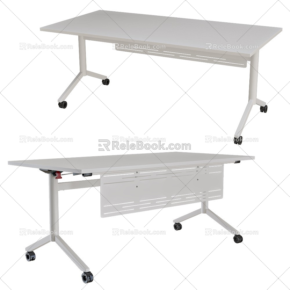 Folding Minimalist Desk with Wheels 18w model