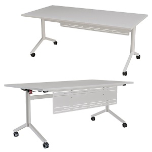 Folding Minimalist Desk with Wheels 18w 3d model