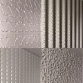 Modern Textured Background Wall Designs With Geometric And Striped Patterns 3d model