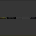 Yellow Sniper Rifle With Scope And Bipod On Gray Background