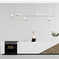 Modern reception desk 3d model