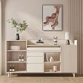 Modern Sideboard Cream Sideboard 3d model