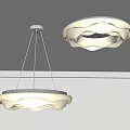 Modern lamp combination cream chandelier ceiling lamp 3d model
