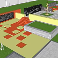 Modern Playground 3d model