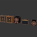 Various Design Home Speakers In Wooden And Black Finishes For Daily Use