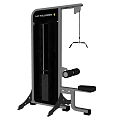 Life Fitness Black Silver Strength Training Machine Vertical Frame Cable Pulley Home Gym