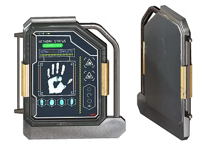 Industrial Biometric Scanning Equipment Thumb Recognition Device With Metal Frame For Security 3d model