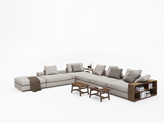 Modern Corner Sofa Fabric Corner Sofa 3d model